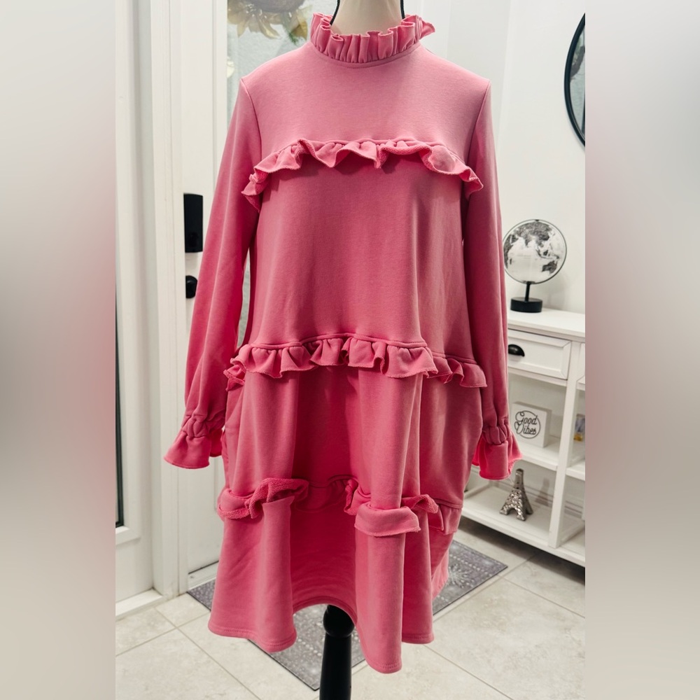 Pink Ruffle Dress - Picture 2 of 8